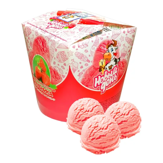 Пломбир с клубникой (коробка)