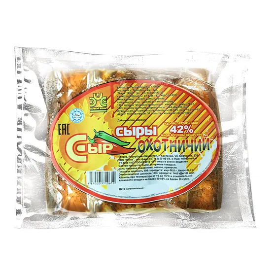 Сыр «Охотничий» (порционный) 42% · за 1 кг